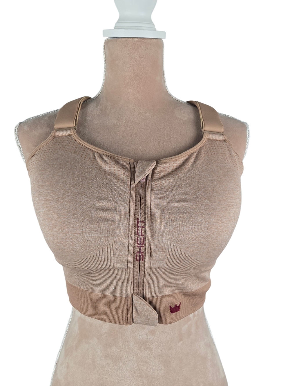 Shefit Low Impact Sports Bra Heathered Tan Size 3 Luxe